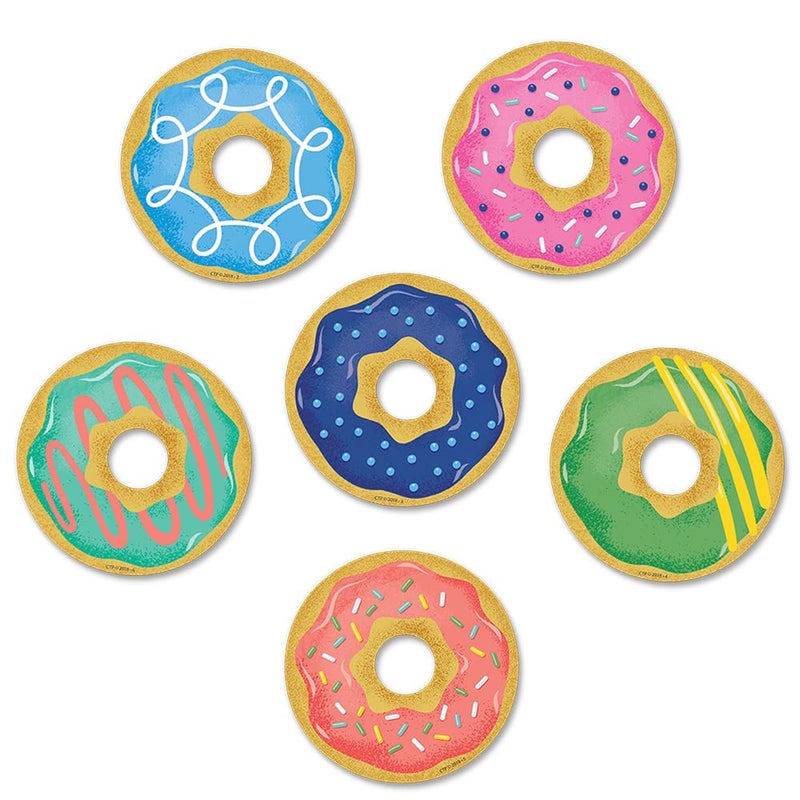 Creative Teaching Press CTP Mid-Century Mod Donuts 3" Designer Cut-Outs, 6 Designs, Set of 36 accents, 3" Each (Creative Teaching Press 8226) - Image 1